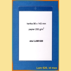 Etui z folii PCV LAM 620 - identyfikator maksymalny